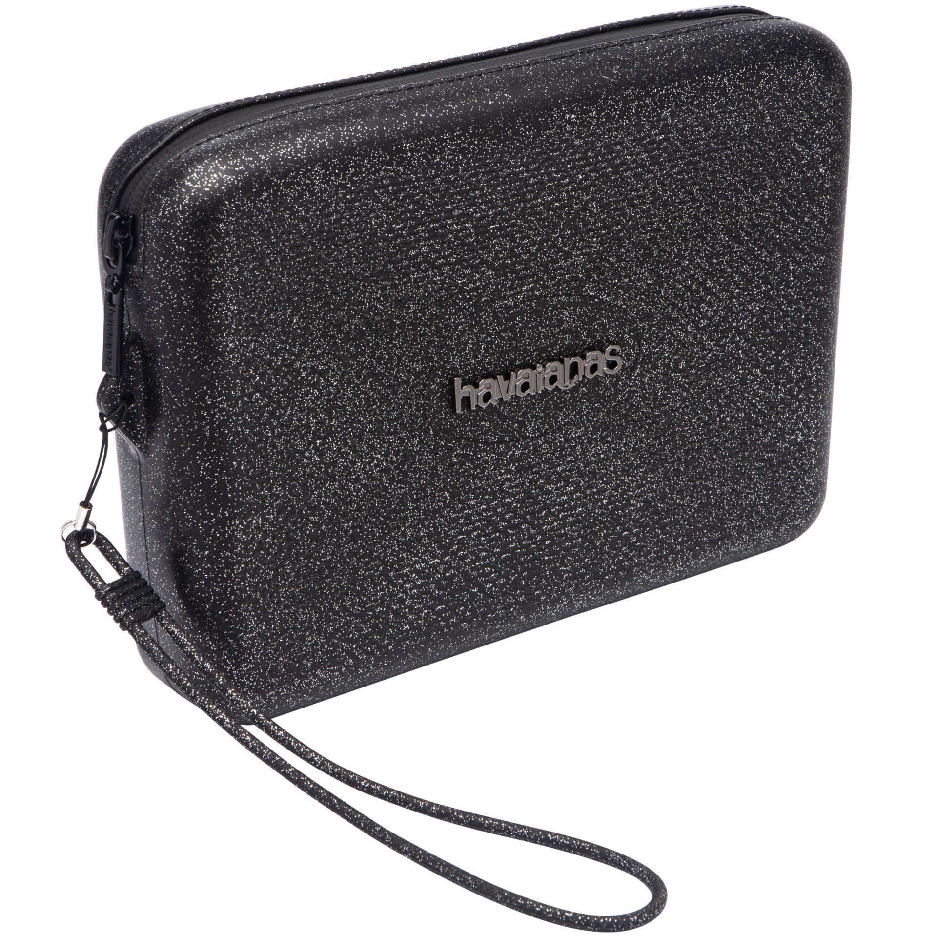 Beach Necessaire Glitter Siyah Plaj Çantası