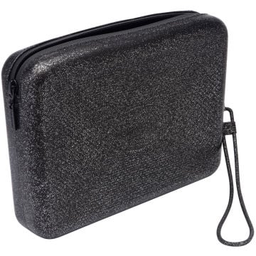 Beach Necessaire Glitter Siyah Plaj Çantası