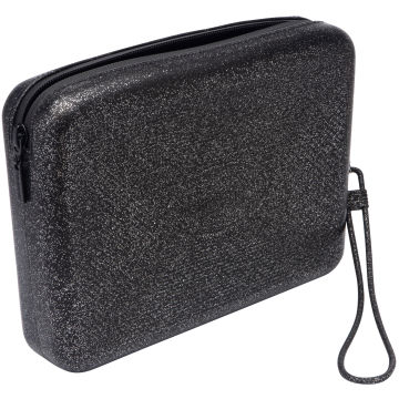 Beach Necessaire Glitter Siyah Plaj Çantası