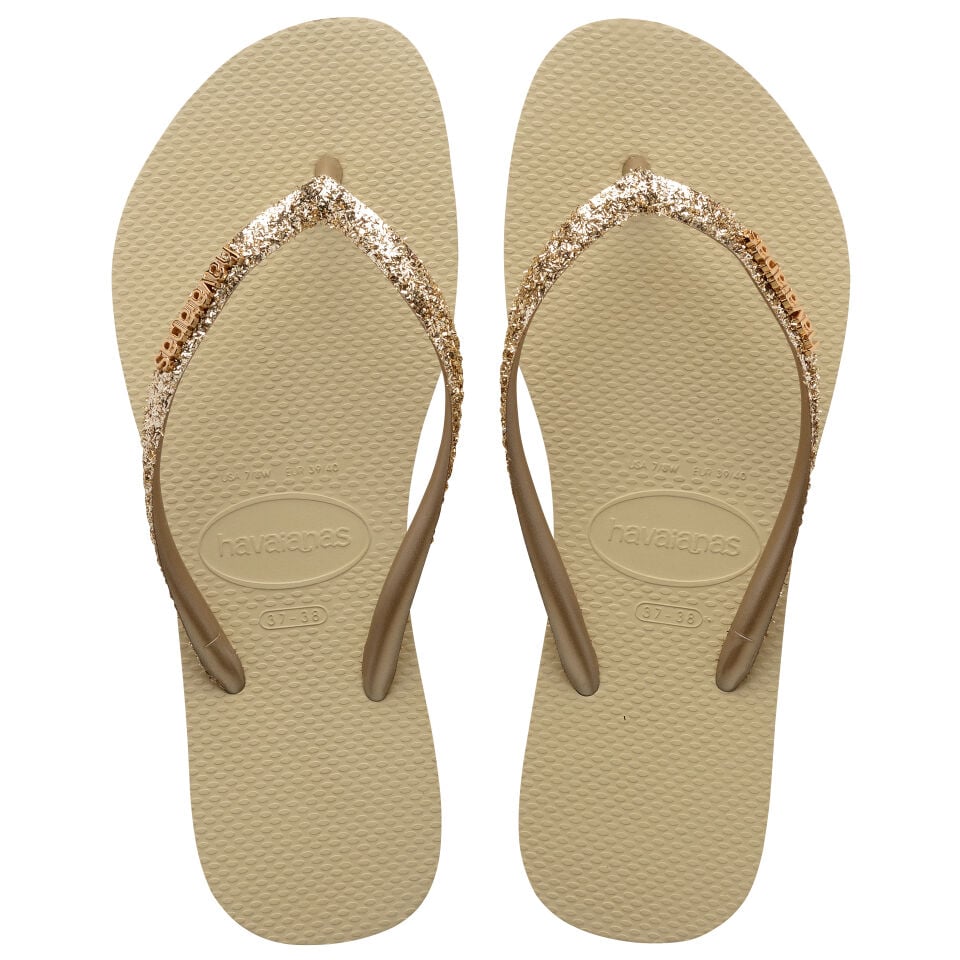 Havaianas Slim Glitter Püsküllü Sand Grey Kadın Terlik