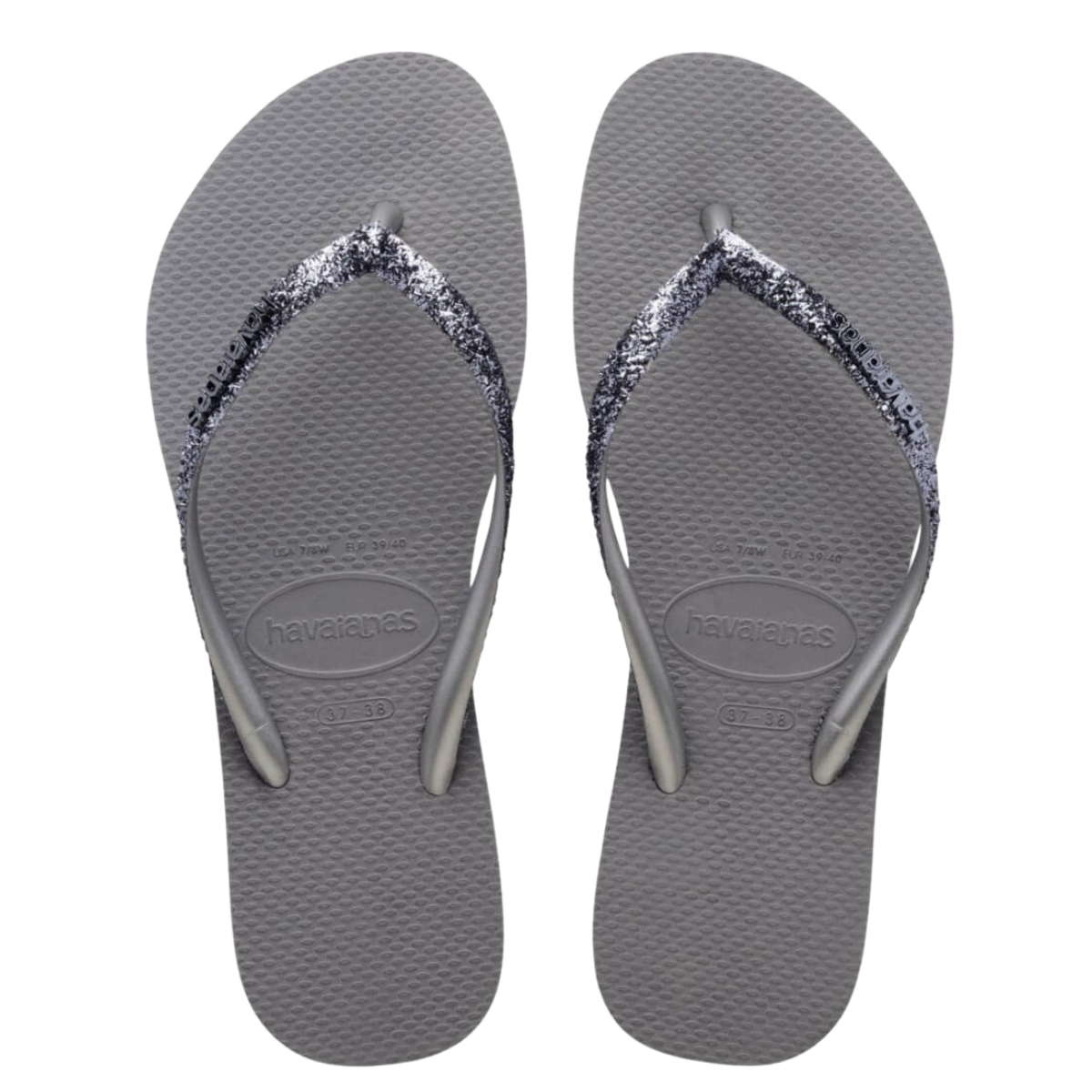 Havaianas Slim Glitter Püsküllü Grey Kadın Terlik