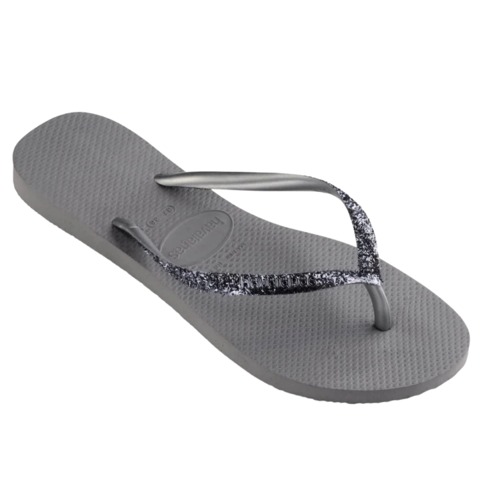 Havaianas Slim Glitter Püsküllü Grey Kadın Terlik