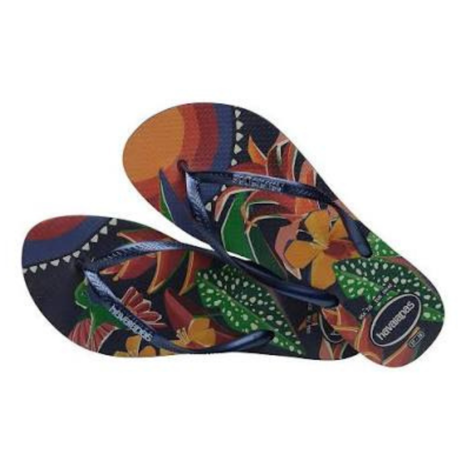 Havaianas Slim Tropical Navy Blue Kadın Terlik