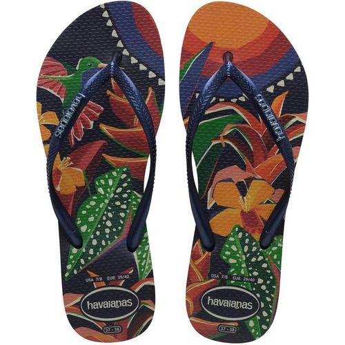 Havaianas Slim Tropical Navy Blue Kadın Terlik