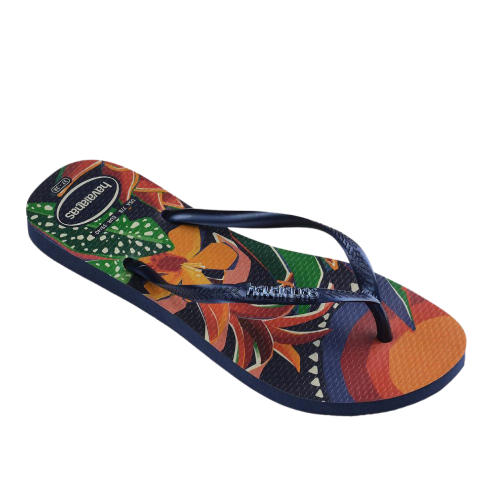 Havaianas Slim Tropical Navy Blue Kadın Terlik