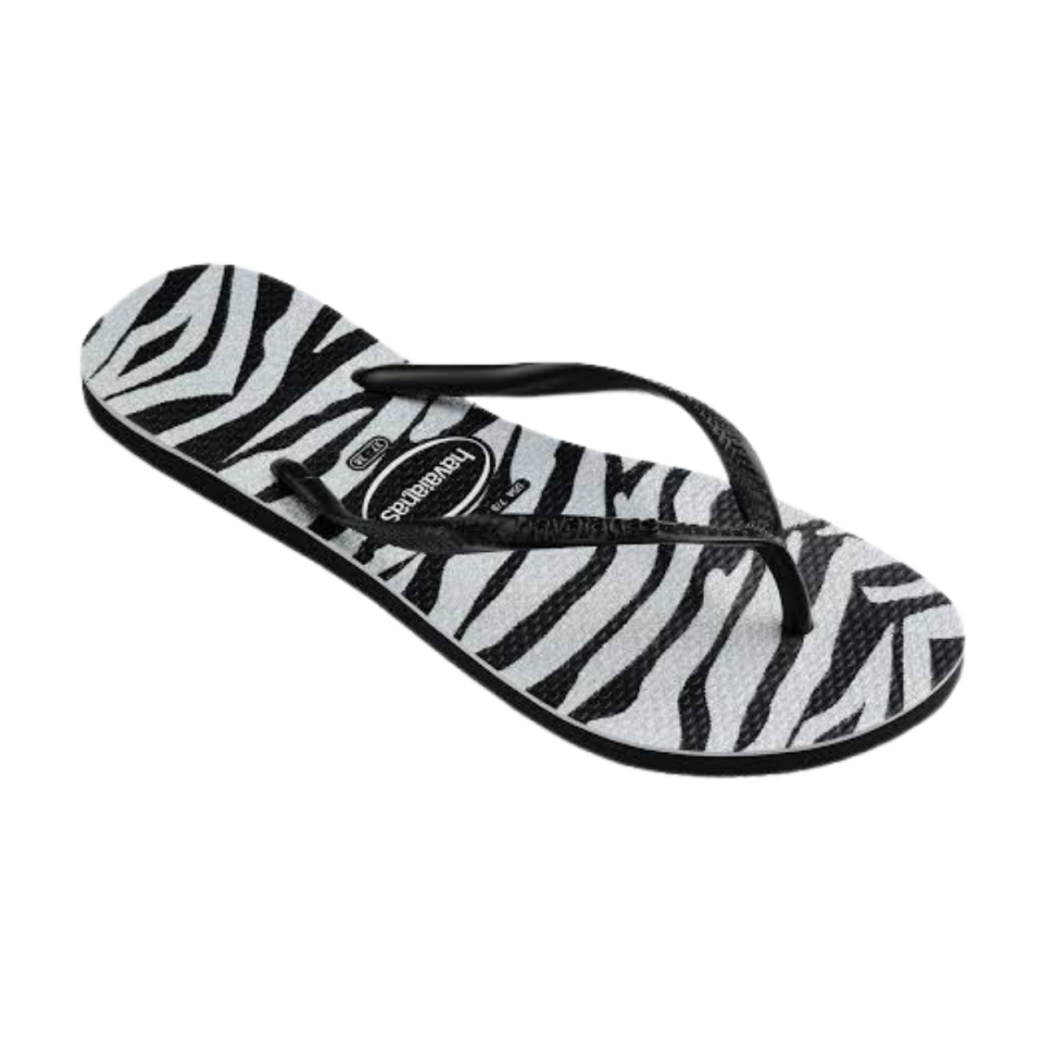Slim Animals Glitter Black Kadın Terlik