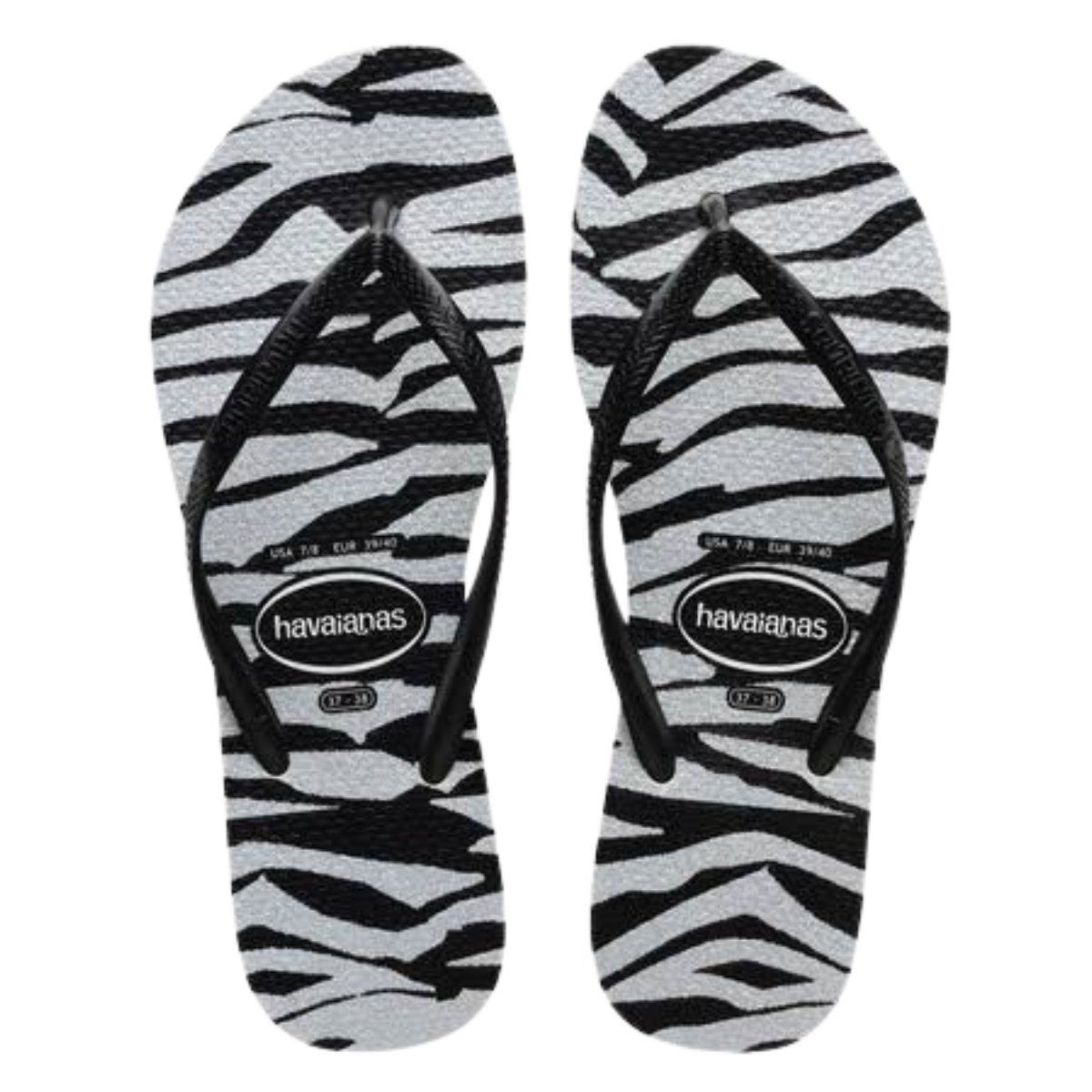 Slim Animals Glitter Black Kadın Terlik