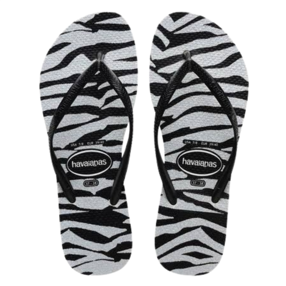 Slim Animals Glitter Black Kadın Terlik